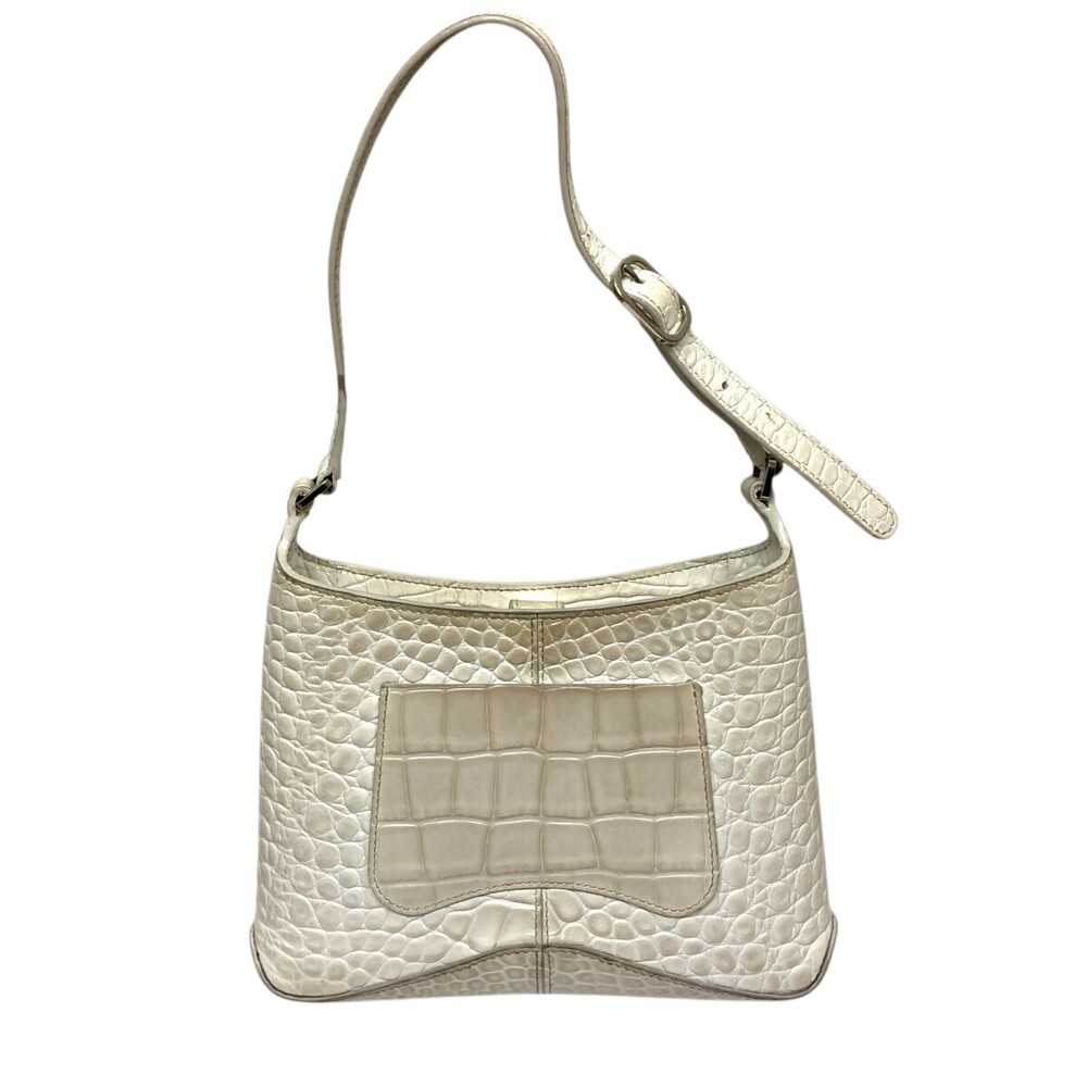 Balenciaga Shoulder XX Hobo White Bag Crocodile One